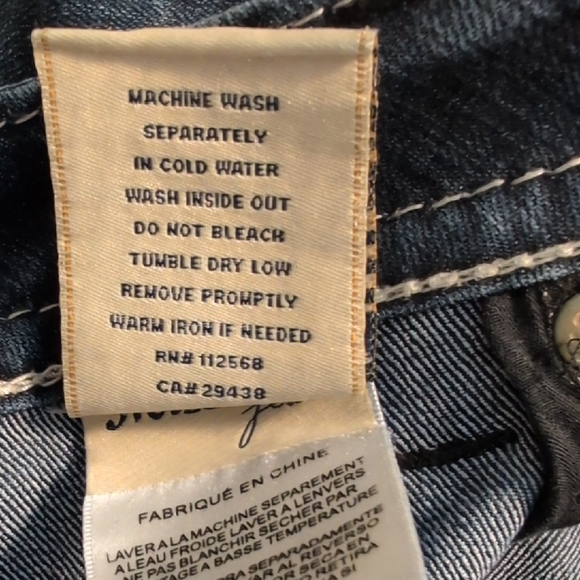 Miss Me Dark Blue Jeans with Black and White Embellishments - Picture 9 of 9